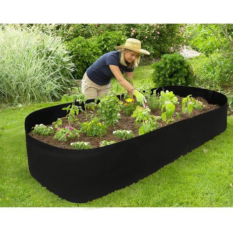 Sac de plantation respirant pour balcon, cour ou jardin, Noir (1/5)