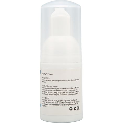 Mousse nettoyante pour appareils orthodontiques, détachante et désodorisante, à l'extrait de menthe, 30 ml (1/5)