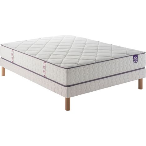 Ensemble Merinos CHEER BED + Sommier Twist + Pieds 140x190 Ressorts