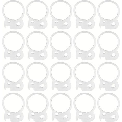 Collier de serrage plastique M90 x20, clips à cliquet pour câbles et tuyaux de 26,9 à 29,8 mm (1/5)