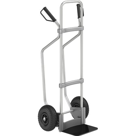 eurokraft pro, Diable en aluminium avec semelles, l x p bavette