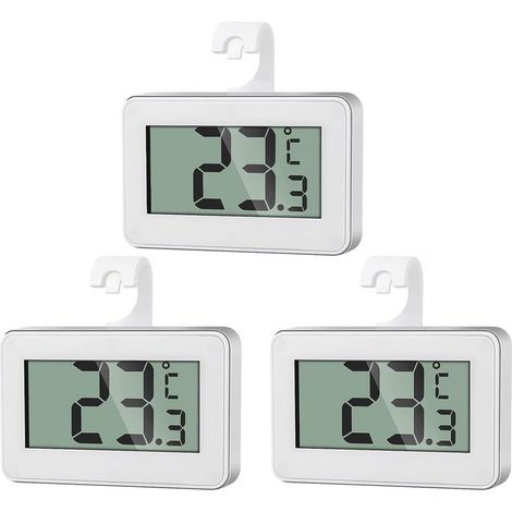 3X Thermomtre of Rfrigrateur Thermomtre Numrique Conglateur Thermomtre Refrigerateur Room Thermomtre Conglateur Impermable with screen LCD with Hook for Reading of Temperature (1/5)