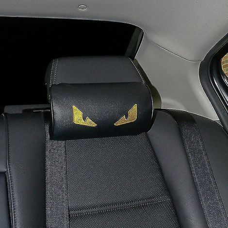 Coussin de siège auto gratuit en mousse souple PU avec repose-tête et protection cervicale, en cuir et cuir. (1/5)