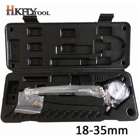 Indicateur de diamètre à cadran 50-160 mm, 35-50 mm, précision 0,01 mm, kit de test et de mesure de cylindre de moteur (noir 18-35 mm) (1/5)