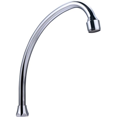 – Bec col de cygne femelle F1/2 15x21 – Laiton chromé – Hauteur 200 mm – Aérateur intégré pour jet doux (1/3)