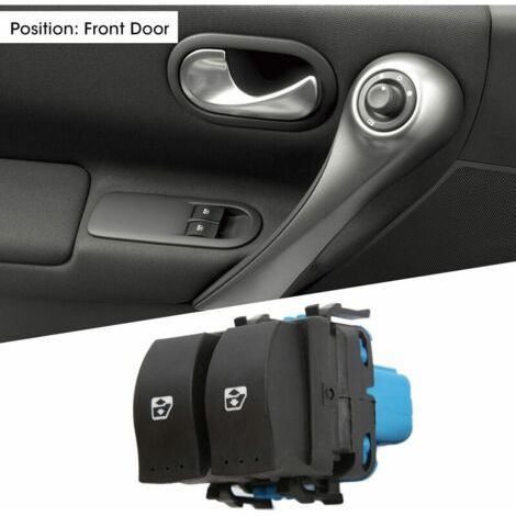 NALOOKAMIC  Interrupteur Leve Vitre pour Megane 2 Grand Scenic 2 Commande Bouton Lève Vitre Electrique 8200107772