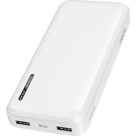 LOGILINK Powerbank PA0323W, 20 000 mAh, 2x USB-A, 1x USB-C, blanc