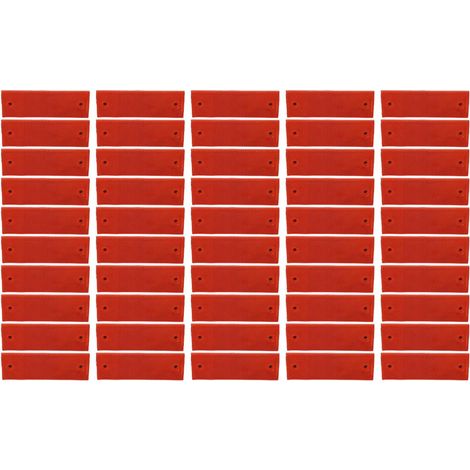 Réflecteur Rectangulaire 50 Pièces, Bande Autocollante Auto-adhésive pour Voiture, Camion, Remorque, Pick-up, Moto(Rouge) (1/5)