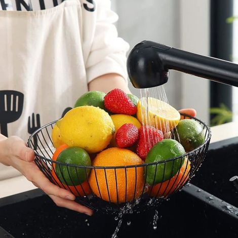 Corbeille à fruits, corbeille à fruits, en fil métallique, pour comptoir de cuisine, 2, Corbeille de fruits ronde cour PORTE FRUITS (1/5)