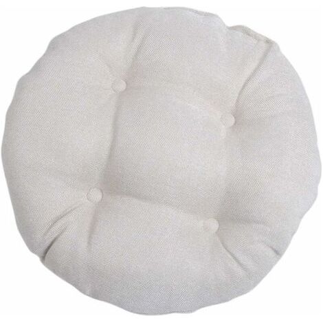 Rond Coussin de Chaise Galette de Chaise pour Maison Bureau Jardin Coussin Decoratif pour Terrasse Tatami Si&egravege Int&eacuterieur Ext&eacuterieur Beige L,45 x 45cm (1/4)