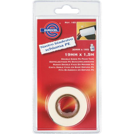 Ruban adhA sif double face fort mousse PE 1,5x19 mm pour A tagA res vitrines