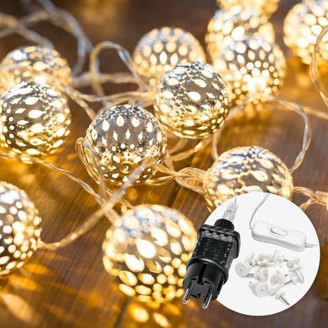 Guirlande lumineuse intérieur marocaine - 7 mètres & 20 LED blanc chaud I Avec fiche I Guirlande lumineuse chambre I Guirlandes lumineuses interieur I Fairy lights decoration Girlande Ramadan (1/5)