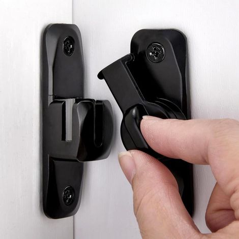 Loquet pliant à 90/180 degrés, verrou de porte coulissante, loquet de porte coulissante, ferme porte de porte coulissante, verrou de porte coulissante, serrure de porte, verrou de porte coulissante (1/5)