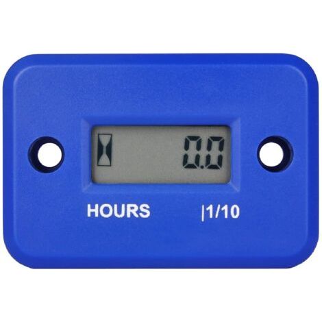 Compteur d’heures inductif numérique étanche IP68, fonctionne sur 2/4 temps divers de ZTR/tondeuse à gazon autoportée tondeuse terrestre tondeuse UTV tracteur dirt bike moto etc(HM006A Bleu) (1/5)
