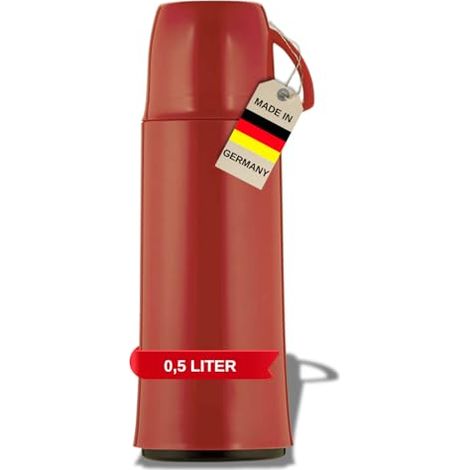 Helios Elegance - Botella aislante (0,5 L), color rojo