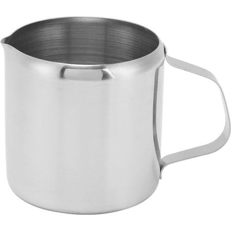 Jarra de leche, jarra de leche de acero inoxidable de 300 ml, jarra para espumar leche y café, acabado mate. (1/5)