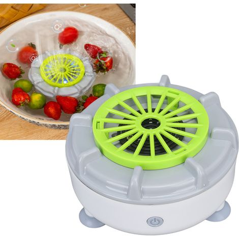 [Limpiador portátil de frutas y verduras de ABS] Limpiador de verduras, ayudante de cocina, limpiador de alimentos para lavar a fondo arroz, carne y platos. Material: ABS. Peso: aprox. 337 g. Dimensio (1/5)