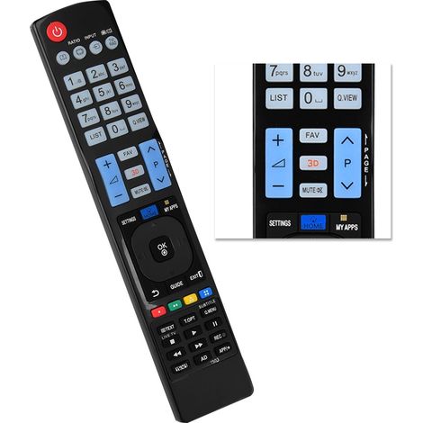 LG AKB73615303 kompatible Fernbedienung – Für LCD-/LED-Fernseher – Perfekter Ersatz – 10 m Reichweite – Reaktionsschnelle Tasten
