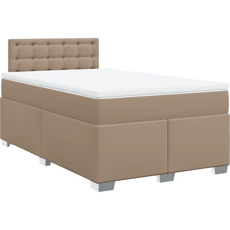 Maison Exclusive - Sommier à lattes de lit matelas cappuccino 120x190cm similicuir