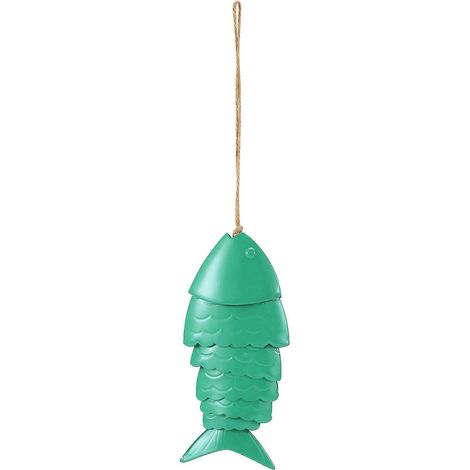 Carillon éolien en forme de poisson, décoration de poisson, carillon éolien vintage sur le thème de l'océan, décoration extérieure en forme de carpe, décoration de jardin C (1/5)