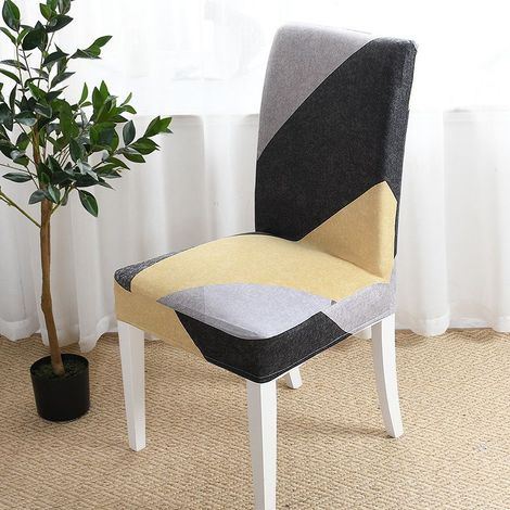 6 Pieces Housse de Chaise, Extensible Amovible Lavable Moderne Couverture de Chaise pour Salle à Manger SlipcoverDécoration Bouquet de Mariage, Hôtel, Restaurant (1/5)