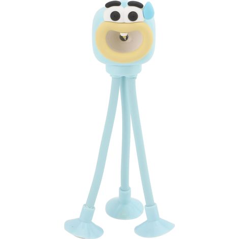Lampe de bureau pieuvre amusante en forme flexible avec ventouse, pour chambre, salle de bain, salon, bleue (1/5)