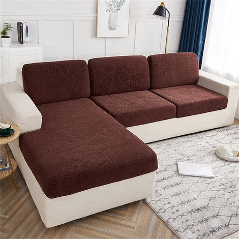 Housse De Coussin De Canapé - Élastique Haute Résilience - Protection Antitaches - Fibre Plonge - Pour Salon - Tailles 50 À 280 cm (1/4)