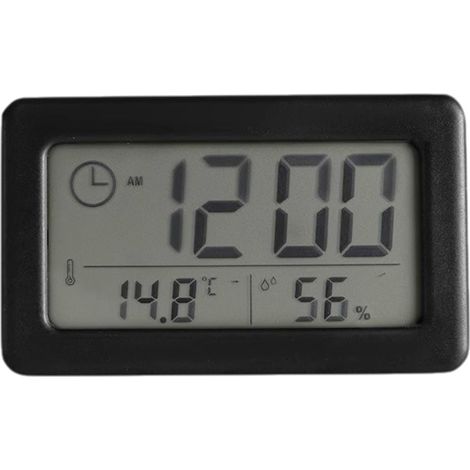 Table LCD plate et horloge murale affichage numérique pour l'heure, la température, l'humidité dans le bureau chambre à coucher salon (1/5)