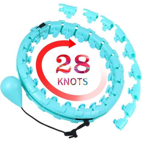 Hula Hoop Fitness 28 Pièces Réglable Amovibles Cerceau Fitness Intelligent avec Gravité Boule pour Enfants et Adultes Smart Hula Hoop Fitness Réduction de Bruit Cerceau (1/5)