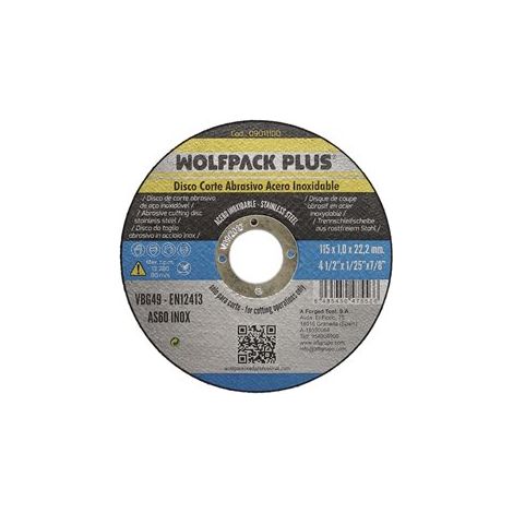 Disco de corte abrasivo universal Ø115x22,2mm (1mm de grosor) fabricado en acero inoxidable (1/7)