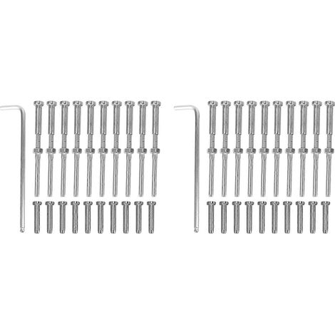 Lot de 20 paires de bornes à sertir à rotule et de cosses à filetage hexagonal invisible (1/5)