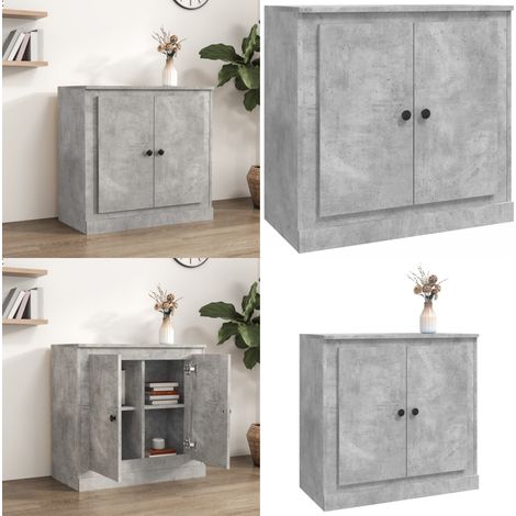 Sideboard Betongrau 70x35,5x67,5 cm Holzwerkstoff - Sideboard - Wohnzimmermöbel - Holzmöbel - Grau - Regal - Home & Living (1/5)