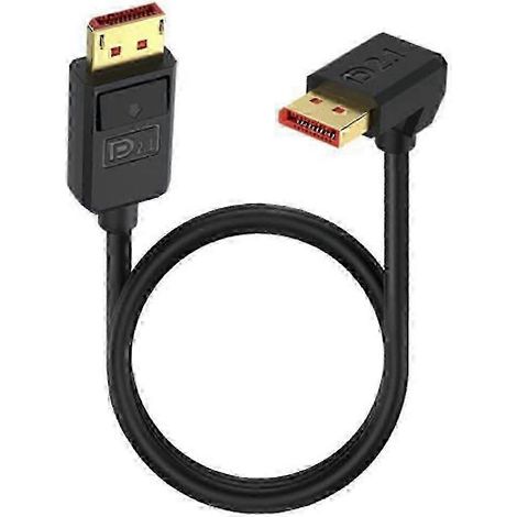 Câble d'extension coudé DisplayPort 2.1 vers DP2.1 de 1,2 m, 54 Gbit/s, 16K, 30 Hz, 54 Gbit/s (1/5)