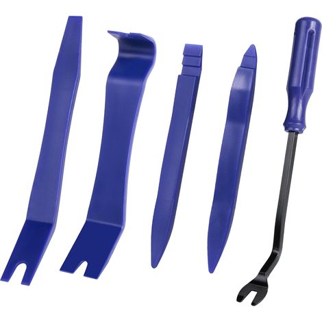 Set di 5 strumenti per la rimozione delle finiture dell'auto, strumento per la rimozione delle finiture dell'auto, kit per la rimozione della plastica dell'auto per autoradio, audio, finiture interne, (1/5)