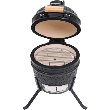 Maison Exclusive - Barbecue à fumoir Kamado 2-en-1 Céramique 56 cm Noir (1/5)