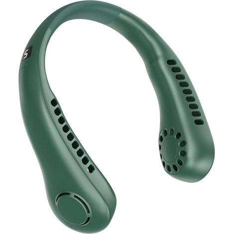 Ventilatore da collo - Ricaricabile - Unisex - Portatile - Mani libere e senza pale - Ventilatore personale rinfrescante con display a LED - 5 velocità - Ventilatore portatile da appendere - Ideale pe (1/5)