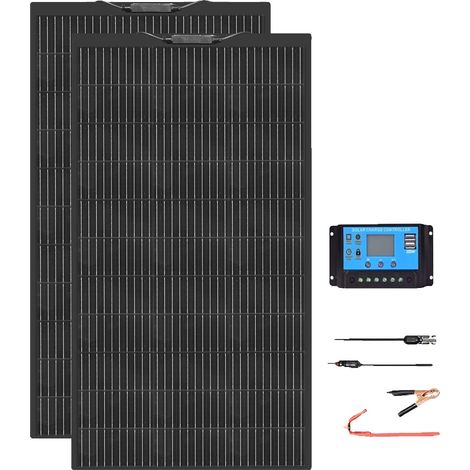 Kit de panel solar flexible, alta eficiencia del 24%, silicio monocristalino duradero. (1/2)