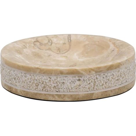 Porte-savon sur pied POSH, marbre, beige (1/2)