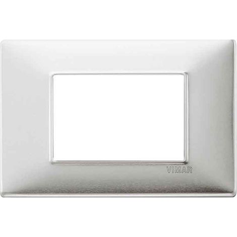 14653.81 Plaque 3P en aluminium brossé plat