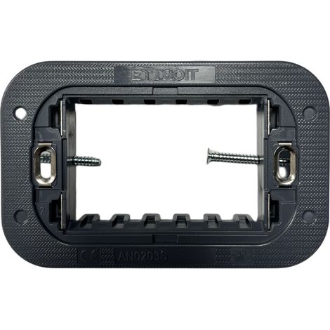 Supporto slim 3 posti compatibile Bticino Axolute per cassetta 3 moduli Ettroit AN0203S