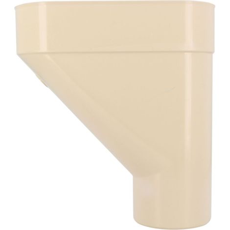 Nicoll – Raccord pour gouttière D100mm en PVC – Jambonneau couleur sable – Résistant aux UV – Optimise l'écoulement des eaux pluviales (1/2)