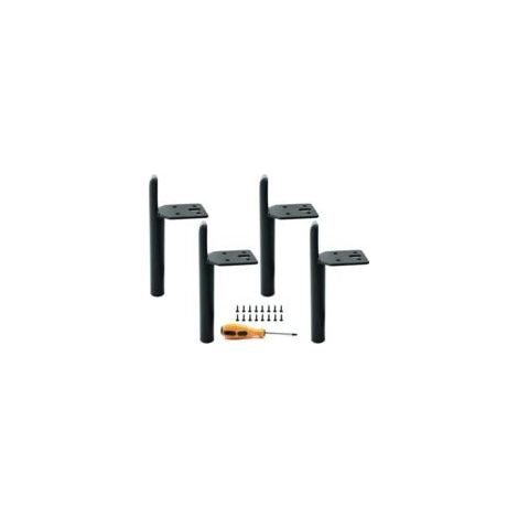 4 patas para muebles de 15 cm, color negro, patas de metal vintage para mesa de centro, patas oblicuas para muebles, armarios y sofás - Crezuo