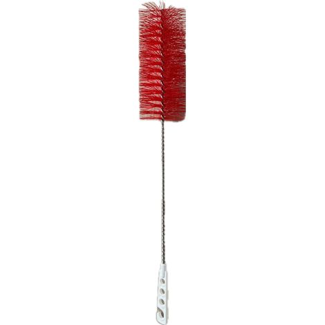 Goupillon inox alim. D60mm, fibres rouges 0.5mm / LG40-E12cm, BROSSERIE THOMAS