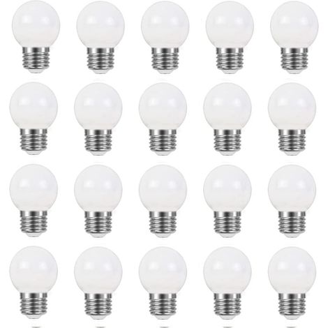 E27 G45 Ampoule LED 2 W Blanc Chaud Imperméable Guirlande Lumineuse Intérieur et Extérieur pour Noël Halloween Décoration de Fête de (1/4)