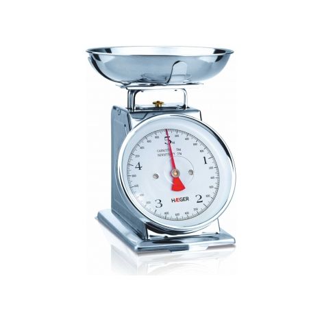 Haeger Grandmother Stainless Steel Countertop Square Scale de mechanische Küchenwaage