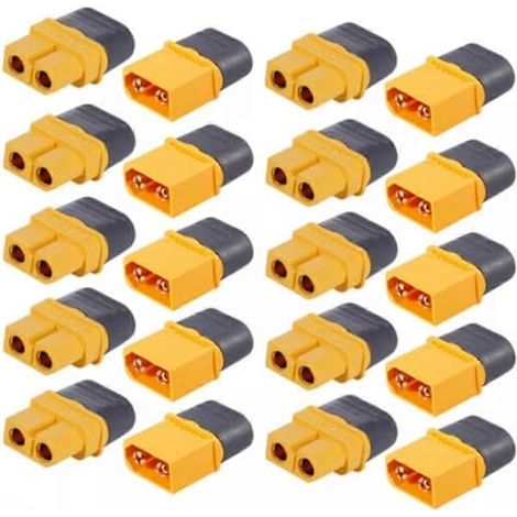 Ecleanfy - Lot de 10 paires de connecteurs XT60 mâles et femelles, boîtier XT60H (1/5)