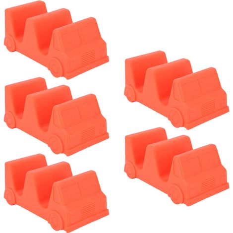 Lot de 5 Supports à Tacos Forme Voiture Vague, Assiettes à Tacos pour Cuisine Restaurant, Orange (1/5)