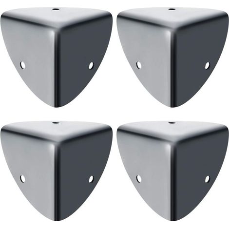 Protection Coin de Table Protection d'angle en Métal Antirouille Protecteur et Décoration Antichoc de Sécurité pour Tables et Meubles Pointus, 4Pcs, Noir Mat, EBJ039B-4P (1/5)
