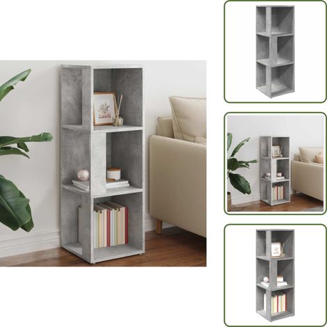 Armadio per soggiorno - vidaXL Armadio Angolare Grigio Cemento 33x33x100 cm in Truciolato - Armadio per camera da letto