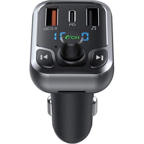 T68 Auto-MP3-Player mit Bluetooth-Freisprecheinrichtung, FM-Transmitter, Karten-/USB-Anschluss, verlustfreier Audioqualität, universell für Pkw und Lkw -- T68 (1/3)